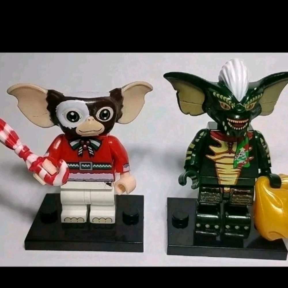 Custom LEGO Small Pets Minifigures - Red, Green, and Brown Gremlins